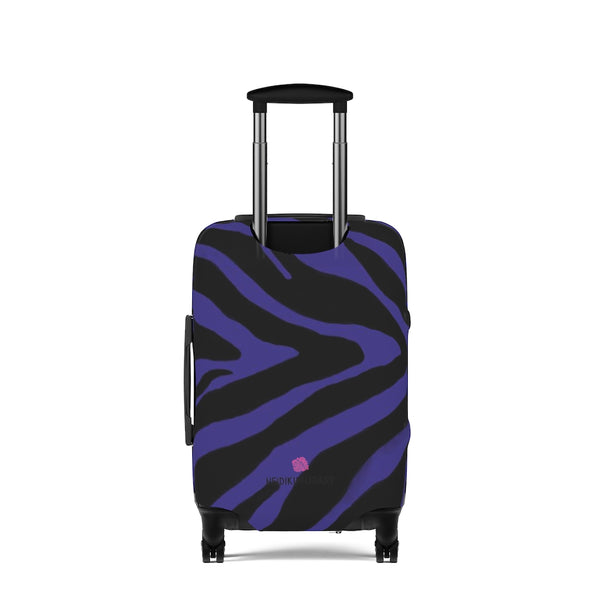 Dark Purple Zebra Luggage Cover