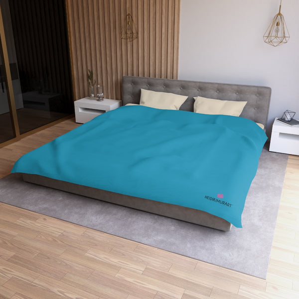 Blue Color Duvet Cover,  Solid Color Best Microfiber Duvet Cover