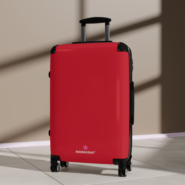 Bright Red Solid Color Suitcases, Modern Simple Minimalist Designer Suitcase Luggage (Small, Medium, Large)