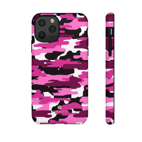 Pink Camouflage Print Phone Case, Tough Designer Phone Case -Made in USA-Phone Case-Printify-iPhone 11 Pro-Matte-Heidi Kimura Art LLC