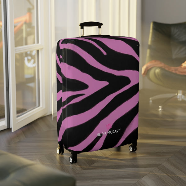 Light Pink Zebra Luggage Cover