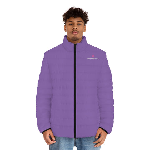 Light Purple Color Men's Jacket, Best Men's Puffer Jacket