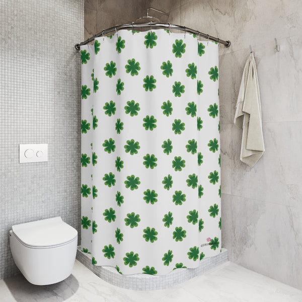 Green Clover Polyester Shower Curtain