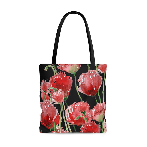 Seattle Pacific Northwest Red Tulip Flower Floral Designer Tote Bag - Made in USA-Tote Bag-Large-Heidi Kimura Art LLC