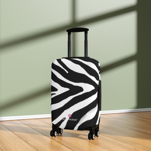 Black Zebra Print Luggage Cover