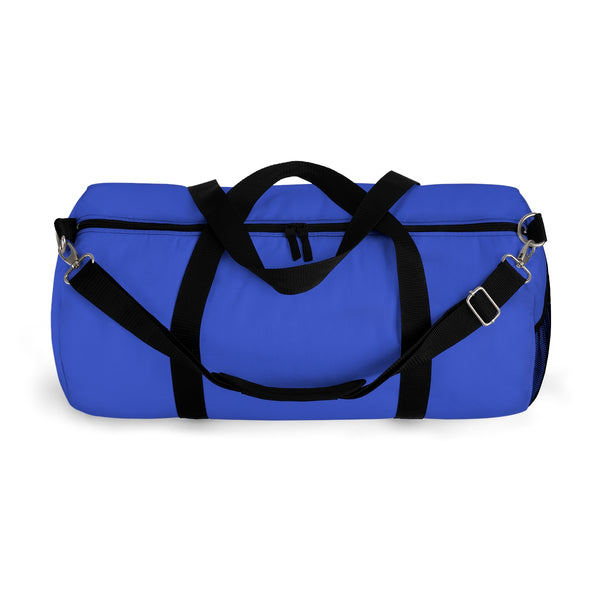 Violet Blue Solid Color All Day Small Or Large Size Duffel Bag, Made in USA-Duffel Bag-Heidi Kimura Art LLC