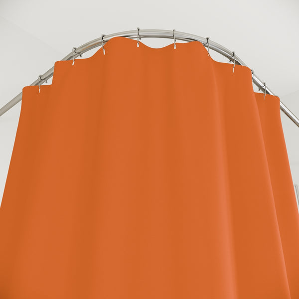 Bright Orange Polyester Shower Curtain