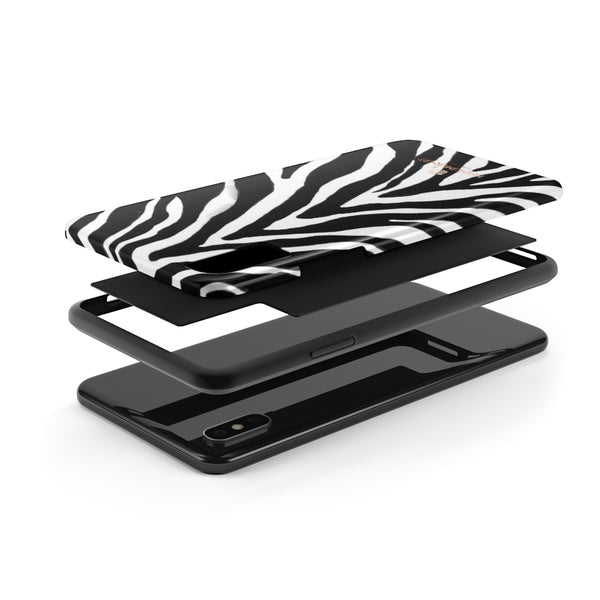 Zebra Stripe Print Phone Case, Animal Print Case Mate Tough Phone Cases-Made in USA - Heidikimurart Limited 