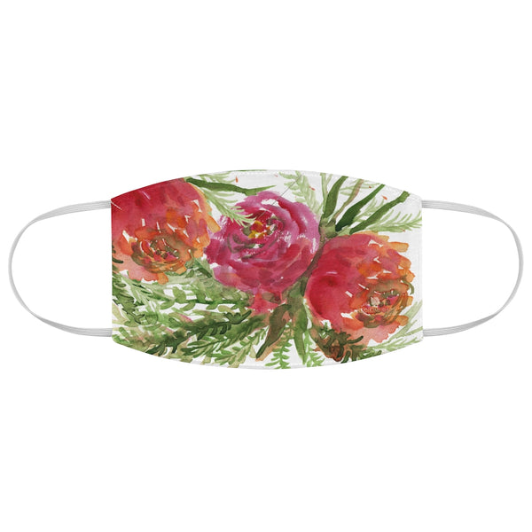 Cute Red Rose Face Mask, Adult Modern Flower Print Fabric Face Mask-Made in USA-Accessories-Printify-One size-Heidi Kimura Art LLC Cute Red Rose Face Mask, Adult Modern Flower Roses Print Face Mask, Fashion Face Mask For Men/ Women, Designer Premium Quality Modern Polyester Fashion 7.25" x 4.63" Fabric Non-Medical Reusable Washable Chic One-Size Face Mask With 2 Layers For Adults With Elastic Loops-Made in USA