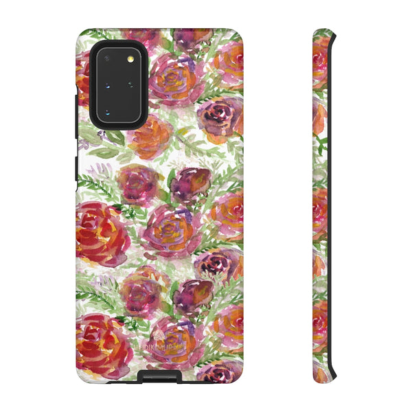 Pink Rose Floral Phone Case, Flower Print Tough Designer Phone Case -Made in USA-Phone Case-Printify-Samsung Galaxy S20+-Glossy-Heidi Kimura Art LLC
