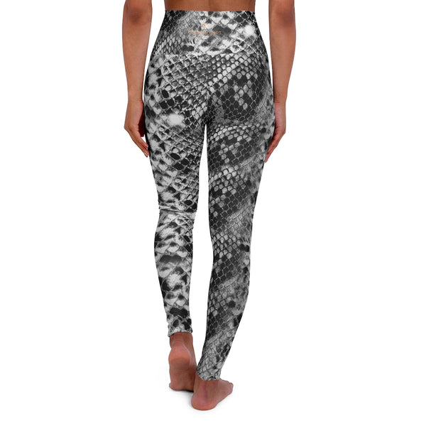 Brown Leopard Print Women's Leggings, Designer Premium Animal Print High Waisted Yoga Pants-Made in USA-All Over Prints-Printify-Heidi Kimura Art LLC