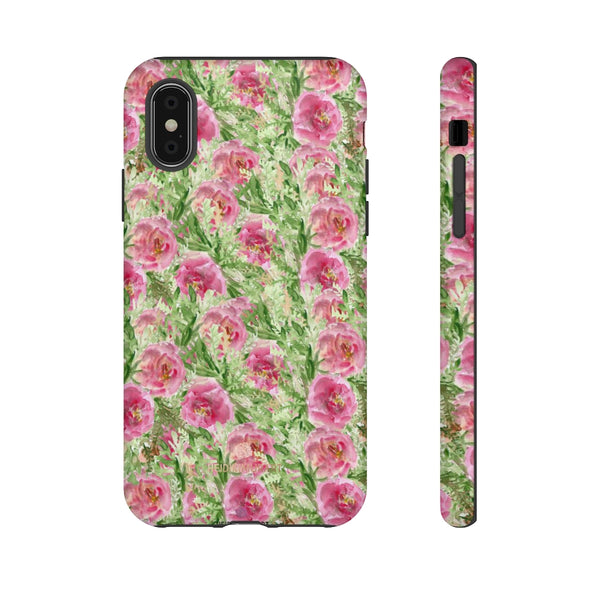 Garden Rose Phone Case, Roses Floral Print Tough Designer Phone Case -Made in USA-Phone Case-Printify-iPhone X-Glossy-Heidi Kimura Art LLC