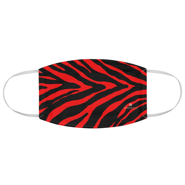 Red Zebra Stripe Face Mask, Aknimal Print Adult Modern Fabric Face Mask-Made in USA-Accessories-Printify-One size-Heidi Kimura Art LLC Red Zebra Stripe Face Mask, Animal Print Adult Face Mask, Fashion Face Mask For Men/ Women, Designer Premium Quality Modern Polyester Fashion 7.25" x 4.63" Fabric Non-Medical Reusable Washable Chic One-Size Face Mask With 2 Layers For Adults With Elastic Loops-Made in USA