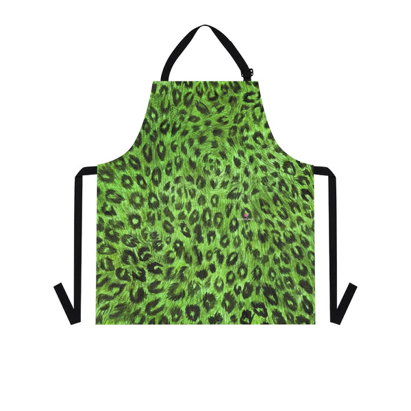 Green Leopard Print Apron