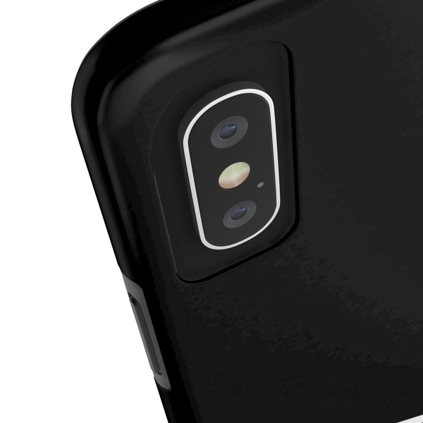 Black White Striped iPhone Case, Modern Case Mate Tough Samsung Galaxy Phone Cases-Phone Case-Printify-Heidi Kimura Art LLC