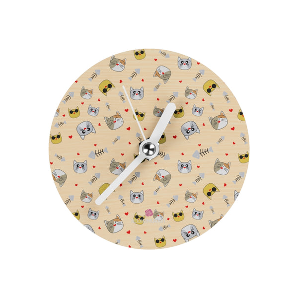 Cat Print Fun Wall Clocks