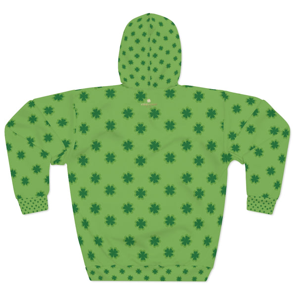 Light Green Clover St. Patrick's Day Unisex Pullover Hoodie For Men/ Women- Made in USA-Unisex Hoodie-Heidi Kimura Art LLC
