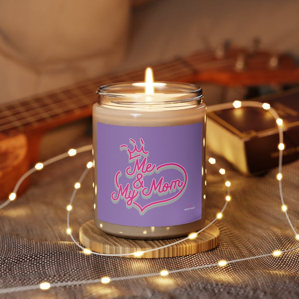 Purple Mom's Soy Candle, 9oz Best Vanilla or Cinnamon Stick Candle In A Glass Container For Mothers - Made in the USA