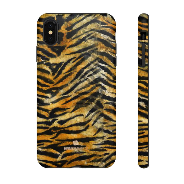 Orange Tiger Striped Phone Case, Animal Print Tough Cases, Designer Phone Case-Made in USA-Phone Case-Printify-iPhone XS MAX-Matte-Heidi Kimura Art LLC