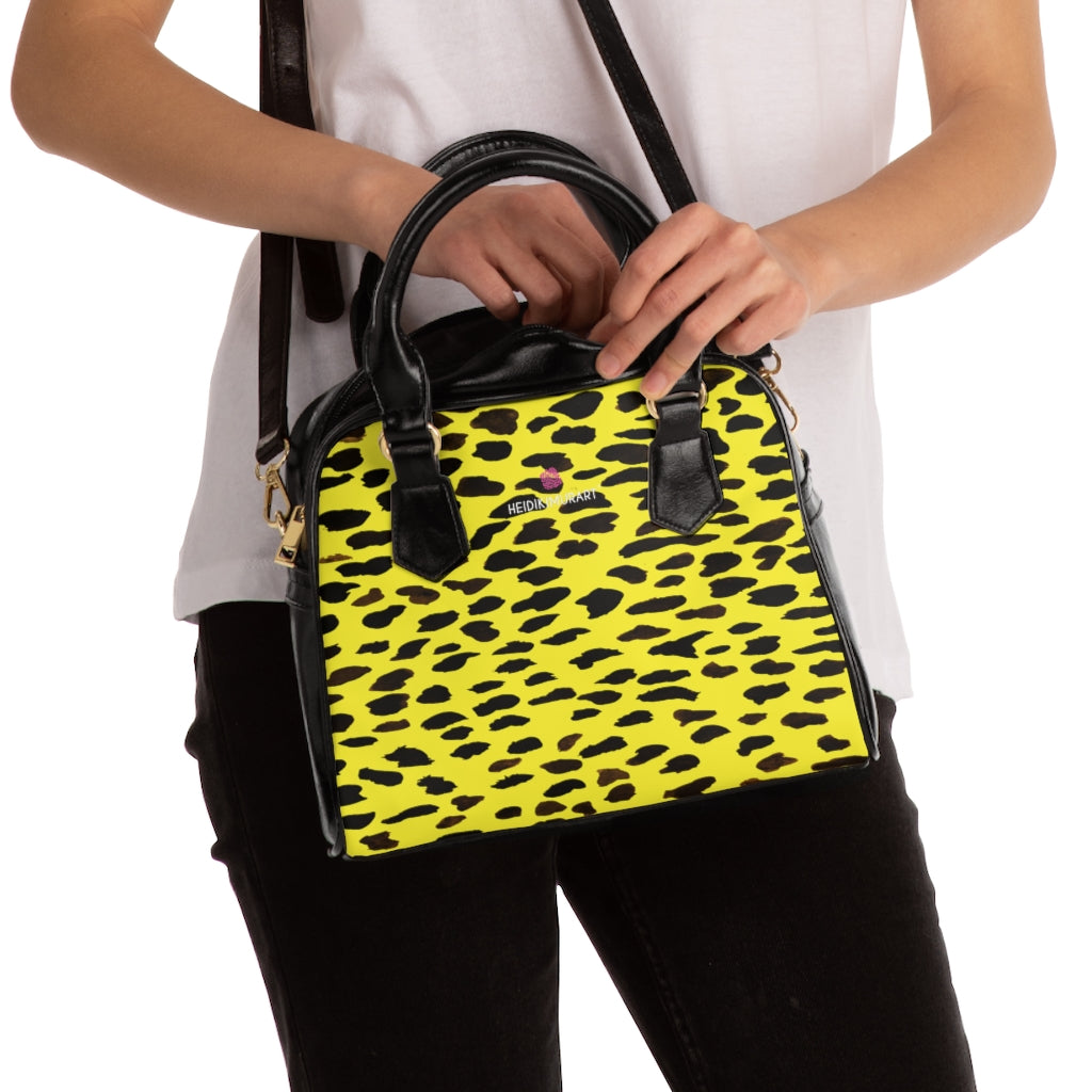 Yellow cow shoulder handbag 2024