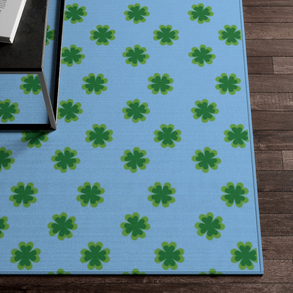 Blue Green Clover Dornier Rug