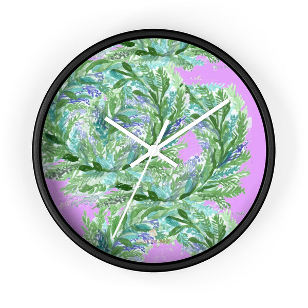Girlie Soft Purple Pink French Lavender Indoor 10 in. Dia. Wall Clock - Made in USA-Wall Clock-10 in-Black-White-Heidi Kimura Art LLC