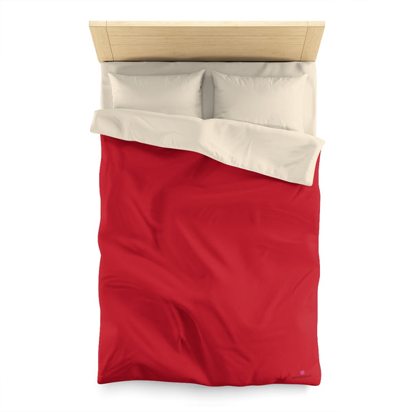 Wine Red Color Duvet Cover,  Solid Color Best Microfiber Duvet Cover
