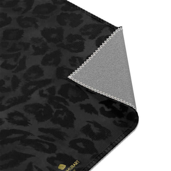 Sexy Black Leopard Animal Print Designer 24x36, 36x60, 48x72 inches Area Rugs - Printed in USA-Area Rug-Heidi Kimura Art LLC