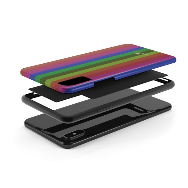 Faded Rainbow Stripe iPhone Case, Case Mate Tough Samsung Galaxy Phone Cases-Phone Case-Printify-Heidi Kimura Art LLC