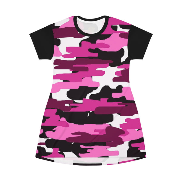pink camo t shirt dress Under $50 Pink Camo T-Shirt Dress