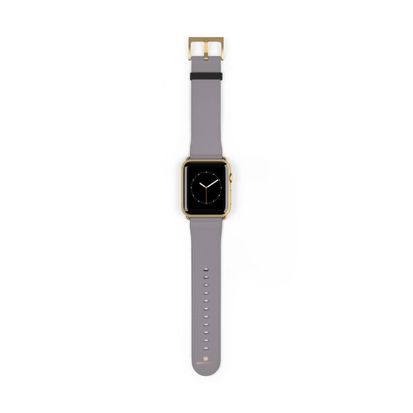 Gray Solid Color 38mm/42mm Watch Band Strap For Apple Watches- Made in USA-Watch Band-Heidi Kimura Art LLC