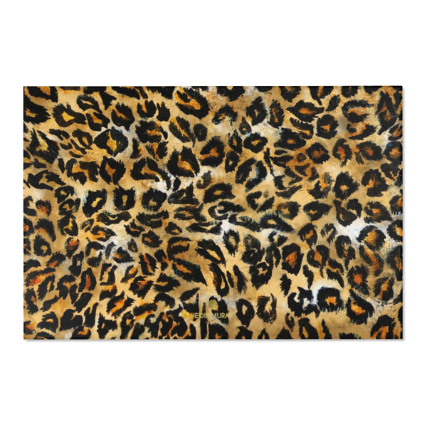 Leopard Animal Print Designer 24x36, 36x60, 48x72 inches Area Rugs - Printed in USA-Area Rug-72" x 48"-Heidi Kimura Art LLC