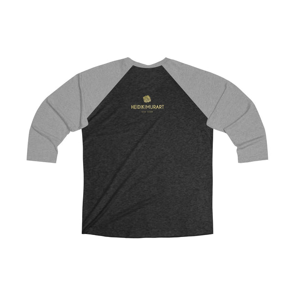 Motivational Unisex Tee, Tri-Blend 3/4 Raglan T-Shirt With Inspirational Quote -Made in USA-Long-sleeve-Heidi Kimura Art LLC