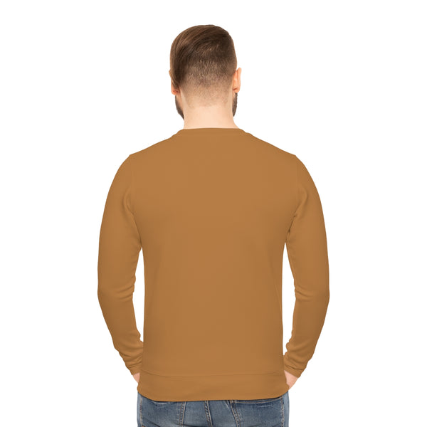 Beige Brown Men's Shirt,  Lightweight Men's Sweatshirt