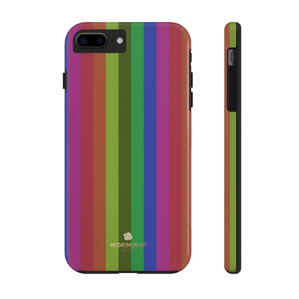 Faded Rainbow Stripe iPhone Case, Case Mate Tough Samsung Galaxy Phone Cases-Phone Case-Printify-iPhone 7 Plus, iPhone 8 Plus Tough-Heidi Kimura Art LLC