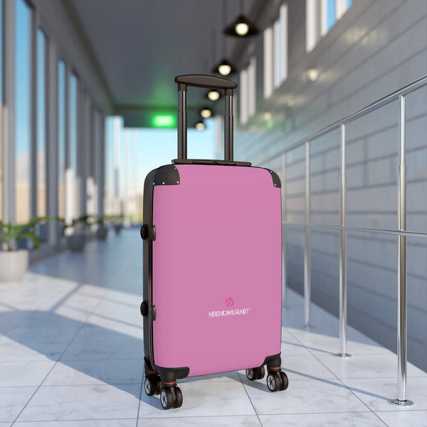 Light Pink Color Cabin Suitcase, Carry On Luggage With 2 Inner Pockets & Built in TSA-approved Lock With 360° Swivel