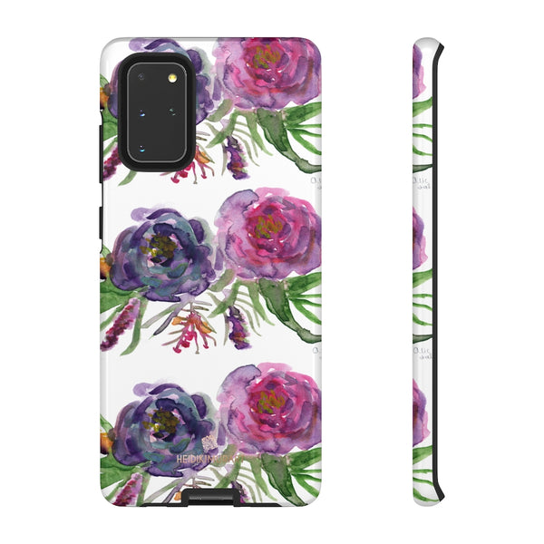 Pink Floral Print Phone Case, Roses Tough Designer Phone Case -Made in USA-Phone Case-Printify-Samsung Galaxy S20+-Glossy-Heidi Kimura Art LLC