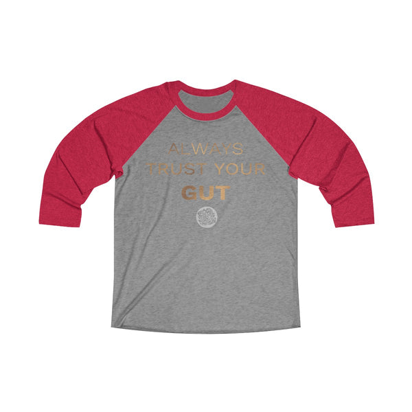 Motivational Unisex T-Shirt, Tri-Blend 3/4 Raglan Tee With Quote -Made in USA (US Size: S-2XL)-Long-sleeve-XS-Vintage Red / Premium Heather-Heidi Kimura Art LLC