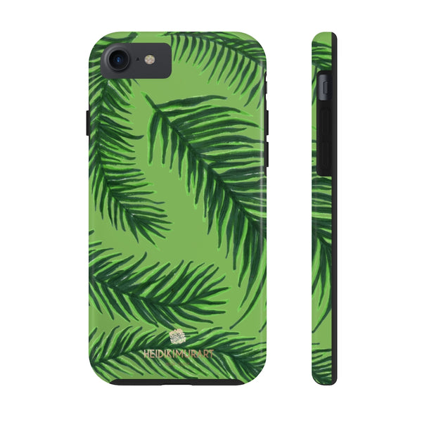 Green Tropical Print Phone Case, Palm Leaf Case Mate Tough Phone Cases-Made in USA - Heidikimurart Limited 