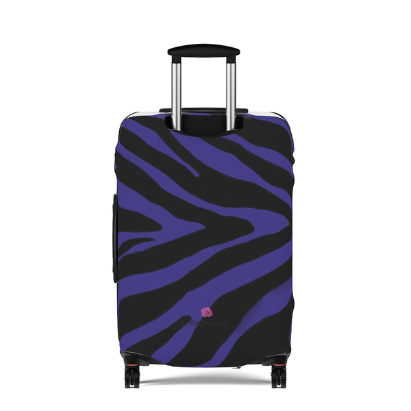 Dark Purple Zebra Luggage Cover