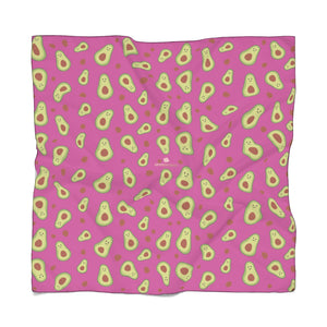 Hot Pink Avocado Poly Scarf, Vegan Inspired Lightweight Fashion Accessories- Made in USA-Accessories-Printify-Poly Voile-25 x 25 in-Heidi Kimura Art LLC Hot Pink Avocado Poly Scarf, Vegan Lover Avocado Print Lightweight Delicate Sheer Poly Voile or Poly Chiffon 25"x25" or 50"x50" Luxury Designer Fashion Accessories- Made in USA, Fashion Sheer Soft Light Polyester Square Scarf