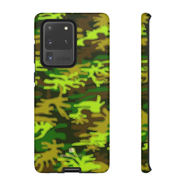 Green Camouflage Phone Case, Army Military Print Tough Designer Phone Case -Made in USA-Phone Case-Printify-Samsung Galaxy S20 Ultra-Glossy-Heidi Kimura Art LLC