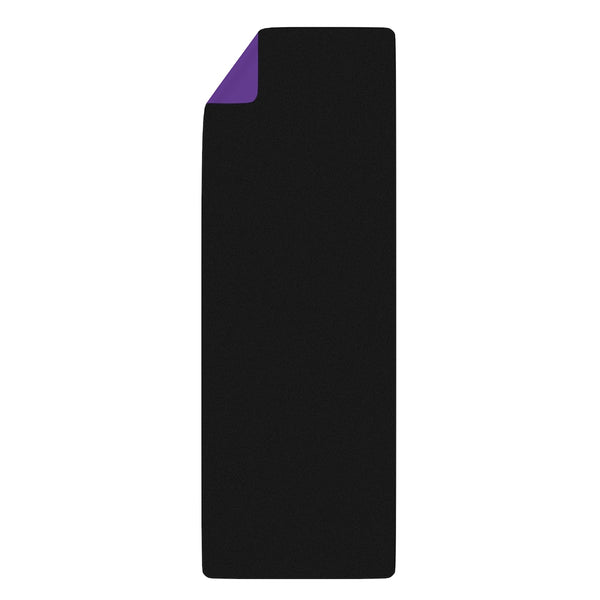 Dark Purple Rubber Yoga Mat - Printed in USA (Size: 24” x 68”)