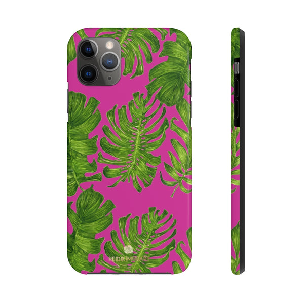 Green Tropical Leaf iPhone Case, Case Mate Tough Samsung Galaxy Phone Cases-Phone Case-Printify-iPhone 11 Pro Max-Heidi Kimura Art LLC