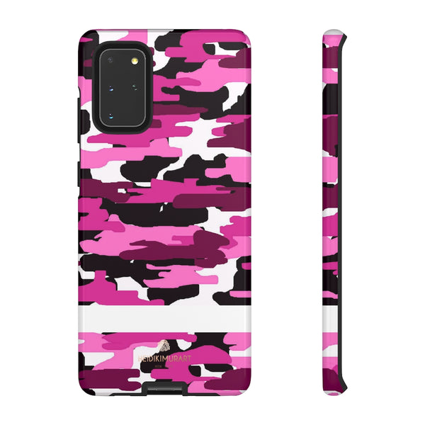 Pink Camouflage Print Phone Case, Tough Designer Phone Case -Made in USA-Phone Case-Printify-Samsung Galaxy S20+-Glossy-Heidi Kimura Art LLC