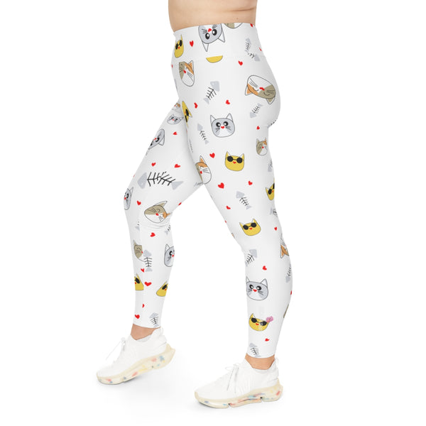 White Cat Lover's Tights, Best Plus Size Leggings