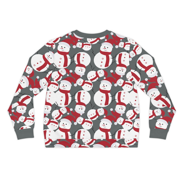 Grey Christmas Snowman Lightweight Sweatshirt