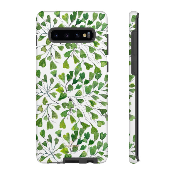 Green Maidenhair Fern Tough Cases, Leaf Print Phone Case-Phone Case-Printify-Samsung Galaxy S10 Plus-Matte-Heidi Kimura Art LLC