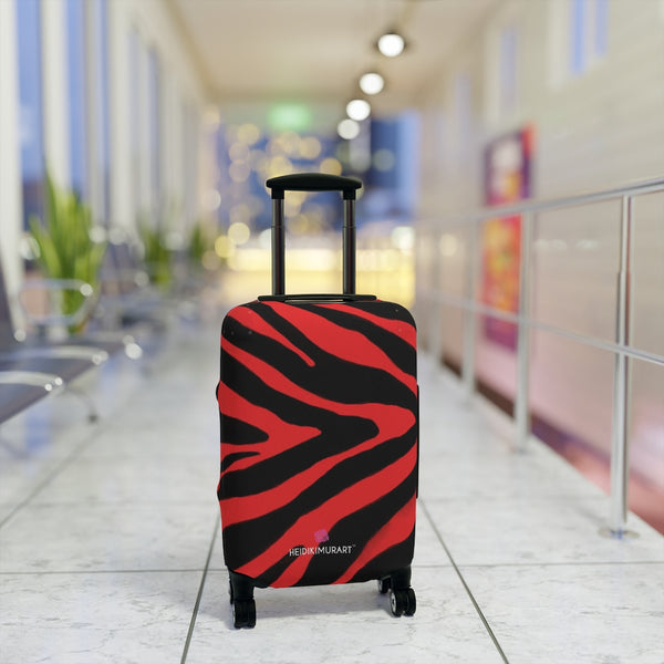 Red Zebra Print Luggage Cover