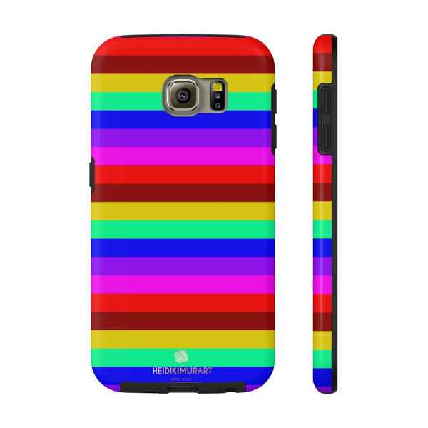 Gay Pride Colourful iPhone Case, Case Mate Tough Samsung Galaxy Phone Cases-Phone Case-Printify-Samsung Galaxy S6 Tough-Heidi Kimura Art LLC